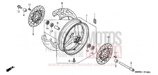 ROUE AVANT CBR600F4 de 2004